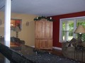Kitchen opens to living room