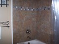 Tiled shower in master bath
